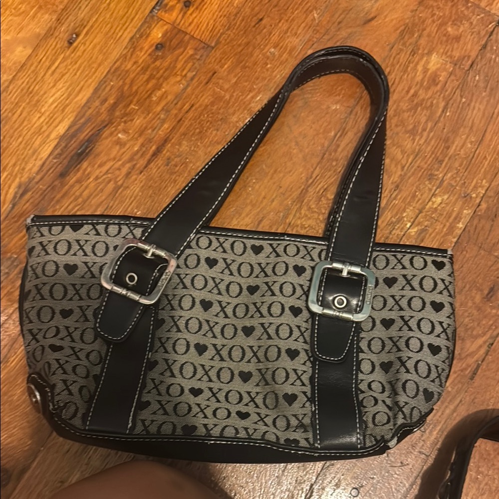 XOXO Black and Gray Shoulder Bag with Sophisticated Design